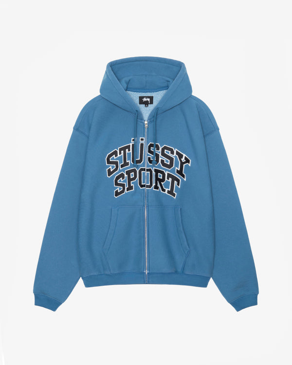 Stüssy - Men's Stussy Sport Zip Hoodie - (Blue)