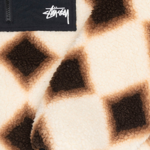 Stüssy - Sherpa Reversible Diamond Jacket - (Tan)
