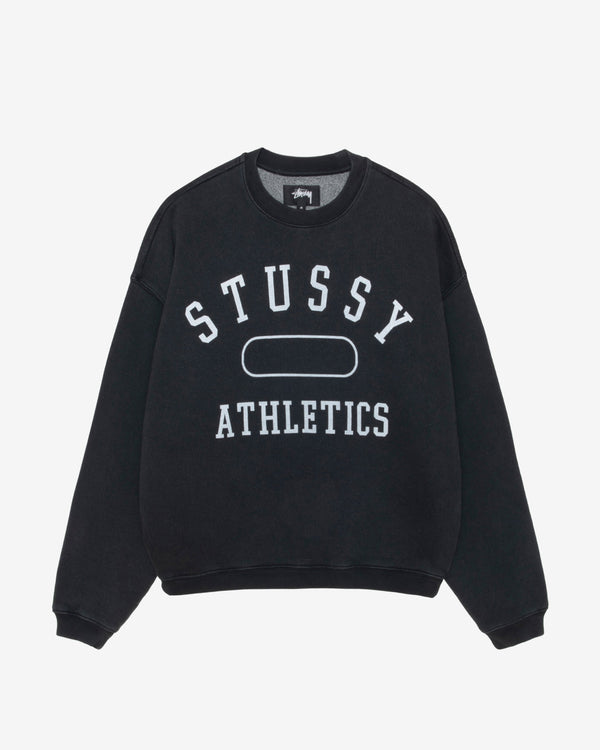 Stüssy - Men's Athletics Crew - (Washed Black)