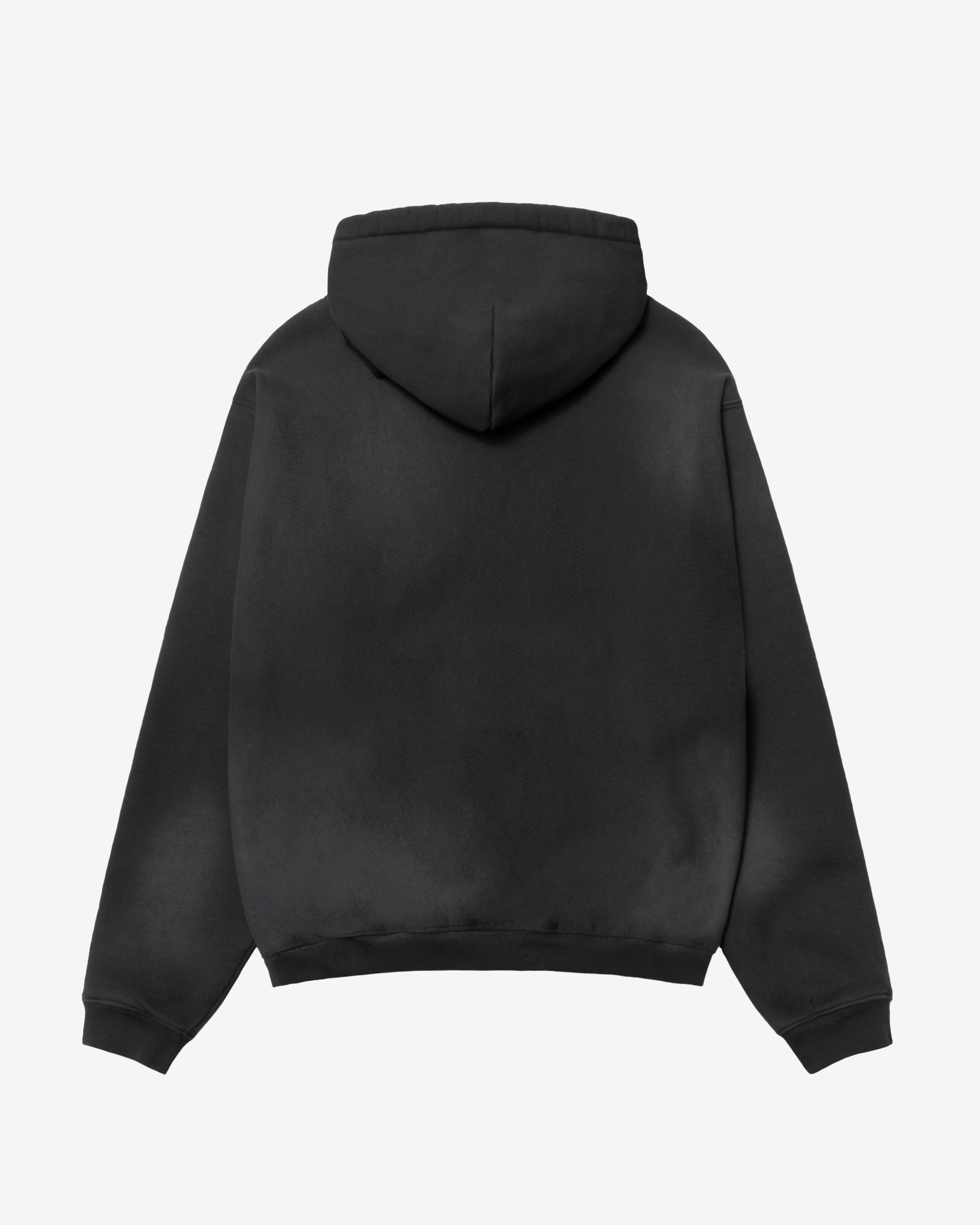 Stüssy: Men's Applique Hoodie (Black) | DSMNY E-SHOP