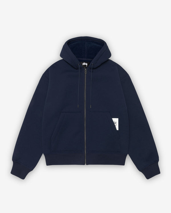 Stüssy - Men's Bonded Sherpa Lined Hoodie - (Blue)
