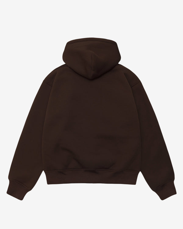 Stüssy - Men's Bonded Sherpa Lined Hoodie - (Brown)