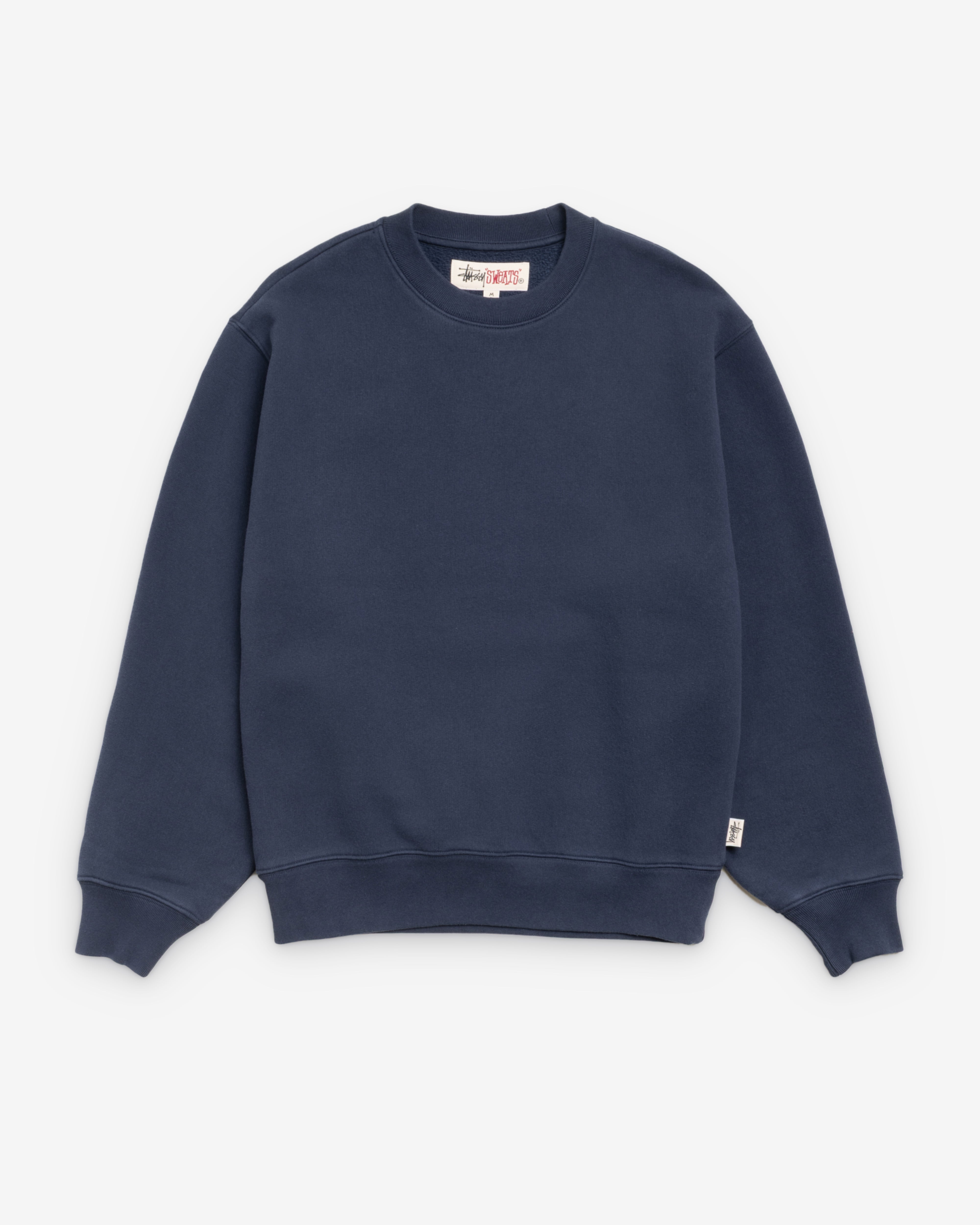 Stüssy: Men's Fleece Crew (Navy) | DSMNY E-SHOP