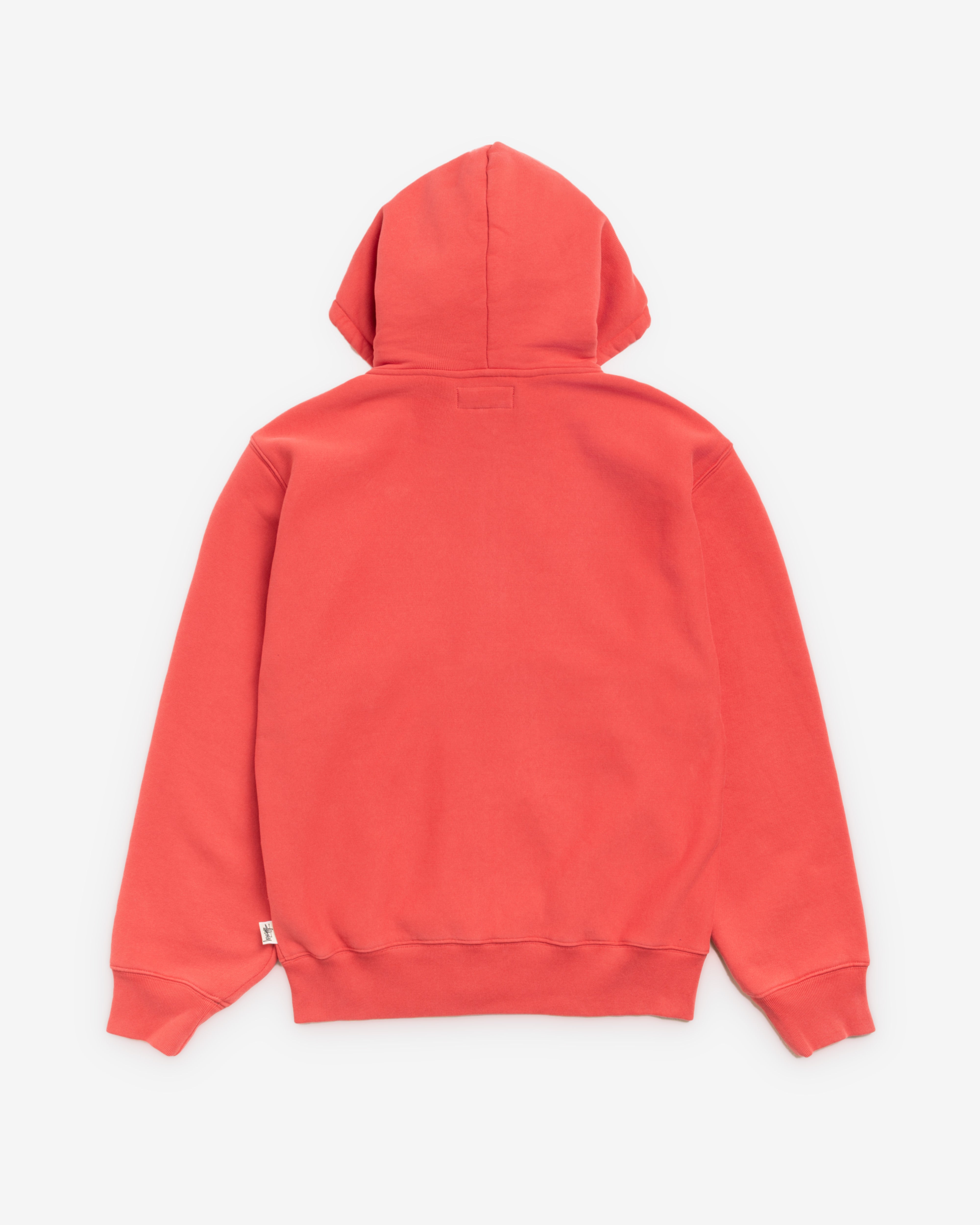Stussy 赤 ハーフジップスウェット M Stüssy: Men's Fleece Zip Hoodie (Red) | DSMNY E-SHOP