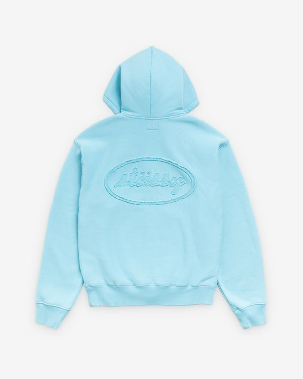 Stüssy - Men's Cursive Applique Zip Hood - (Aqua)