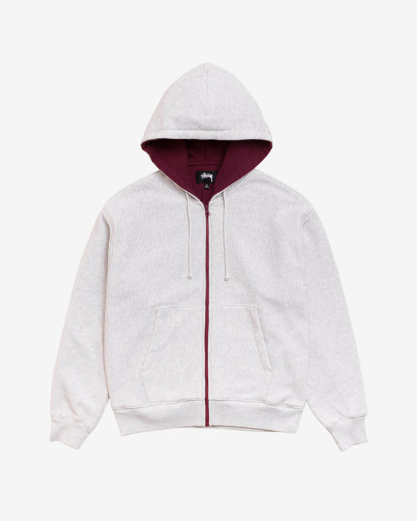 Stüssy - Men's Double Faced Zip Hoodie - (Ash Heather)