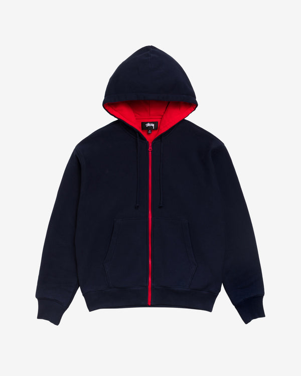 Stüssy - Men's Double Faced Zip Hoodie - (Navy)