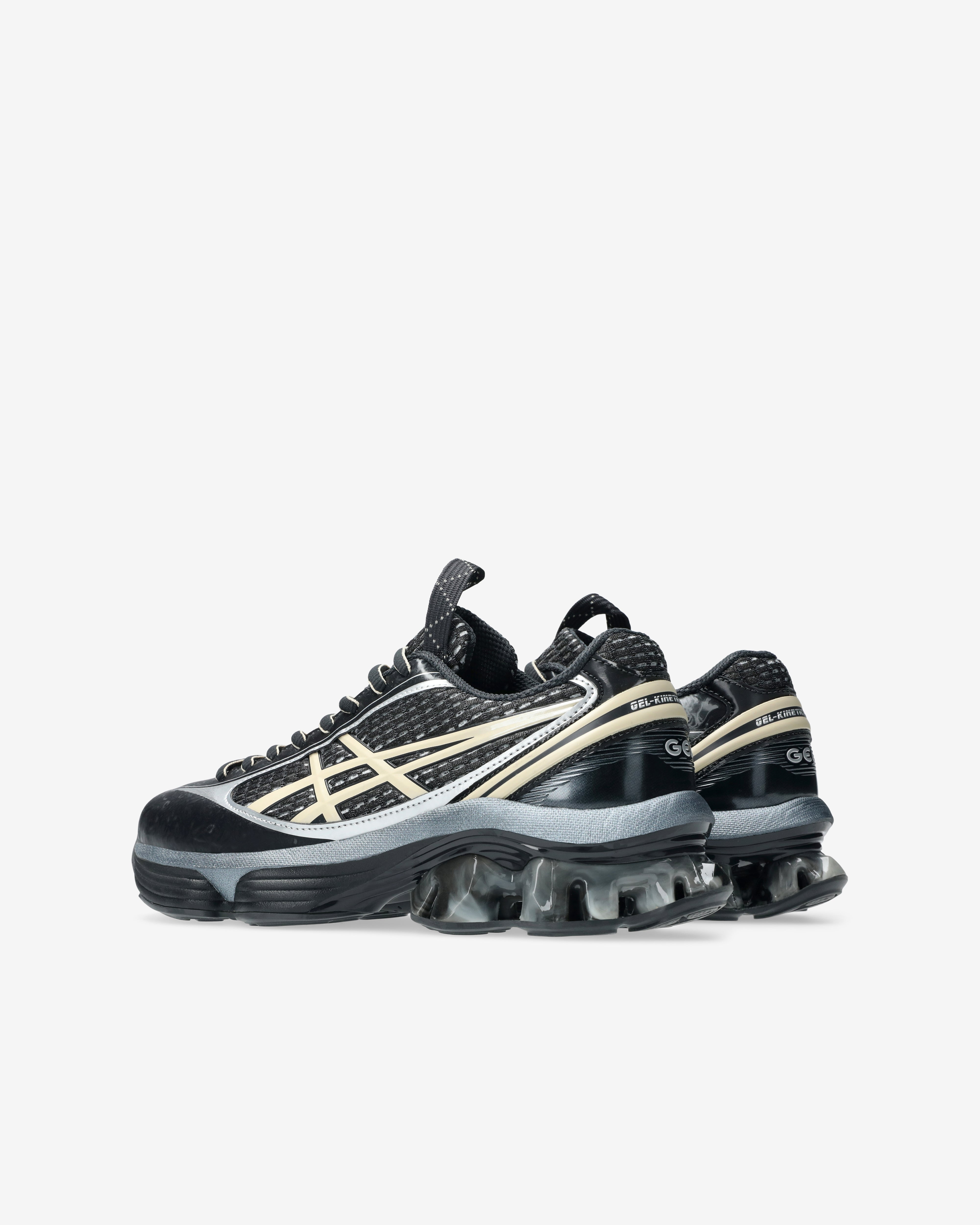靴 US6-S GEL-KINETIC FLUENT BLACK Vanilla Asics - BLACK AND VANILLA US6-S GEL-KINETIC FLUENT SNEAKERS – LE