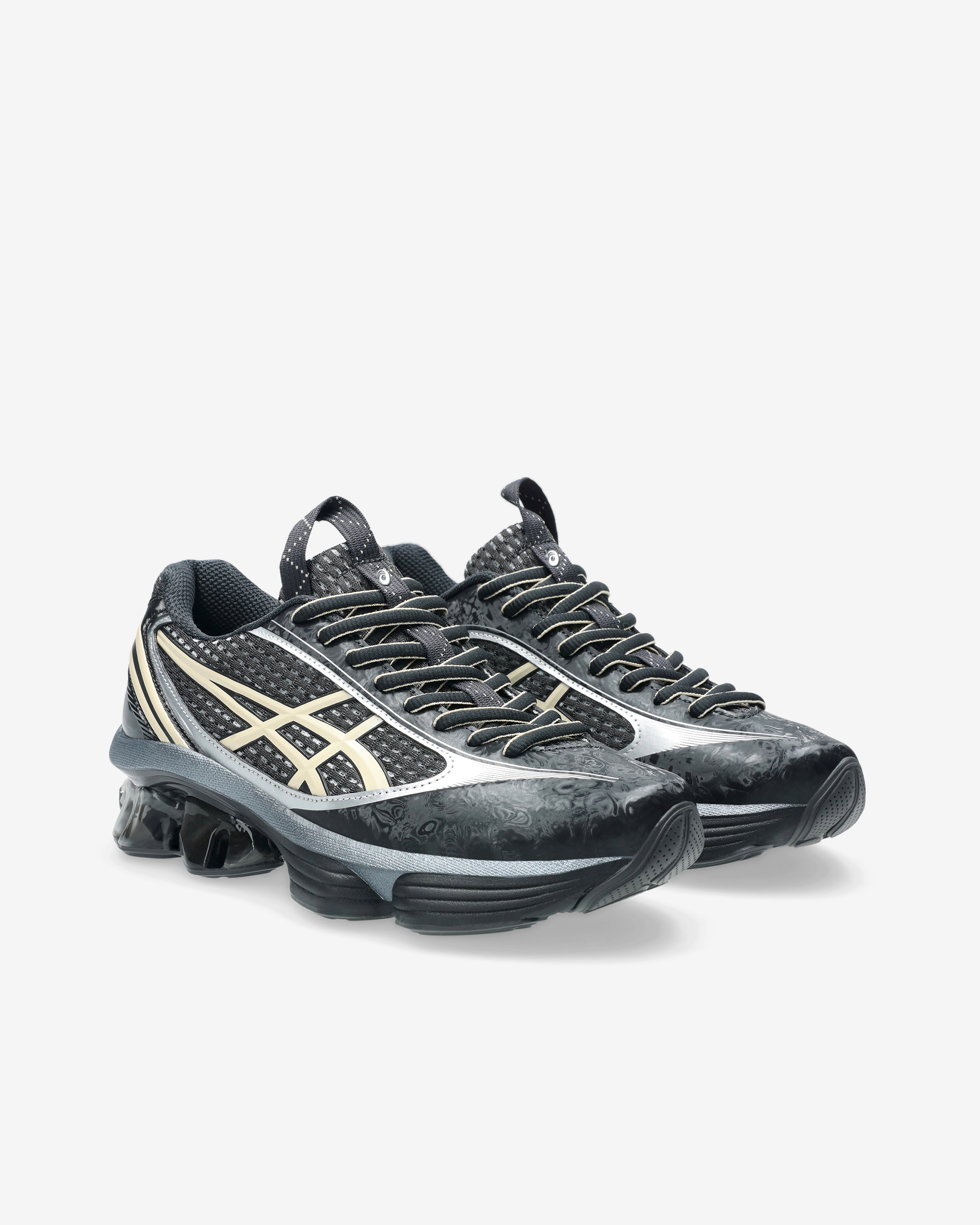 Asics: Men's US6-S Gel-Kinetic Fluent Sneakers (Black/Vanilla