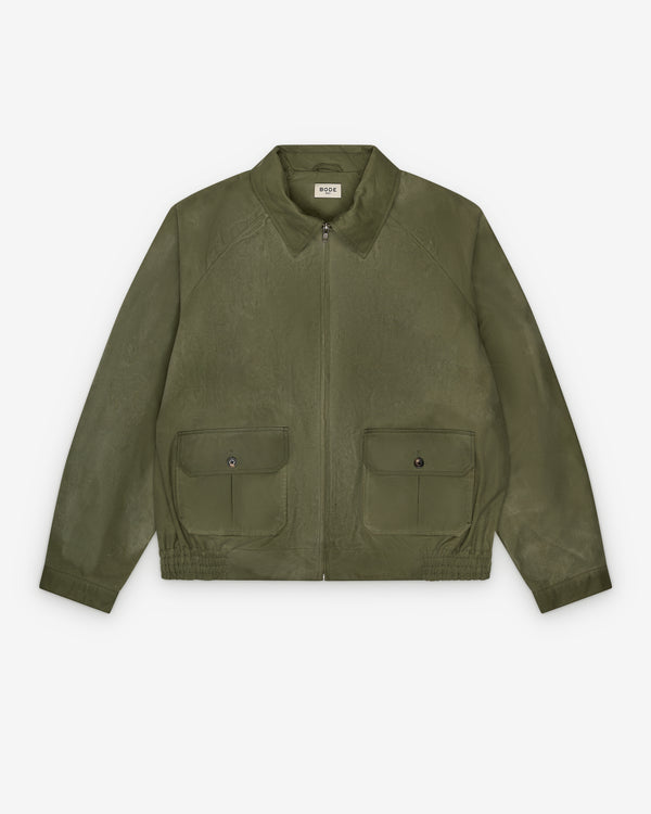 Bode - Men's Waxed Coach's Jacket - (Light Green)