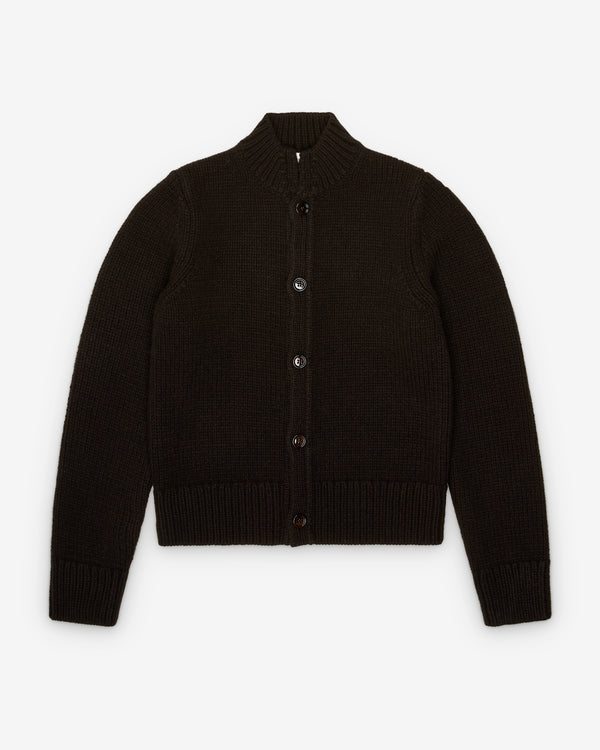 Dries Van Noten - Men's Stand Collar Cardigan - (Dark Brown)