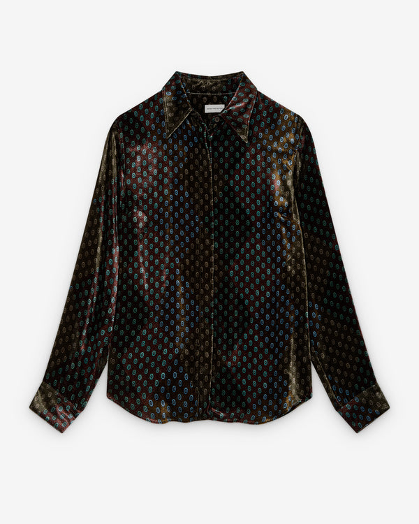 Dries Van Noten - Women’s Patterned Shirt - (Khaki)