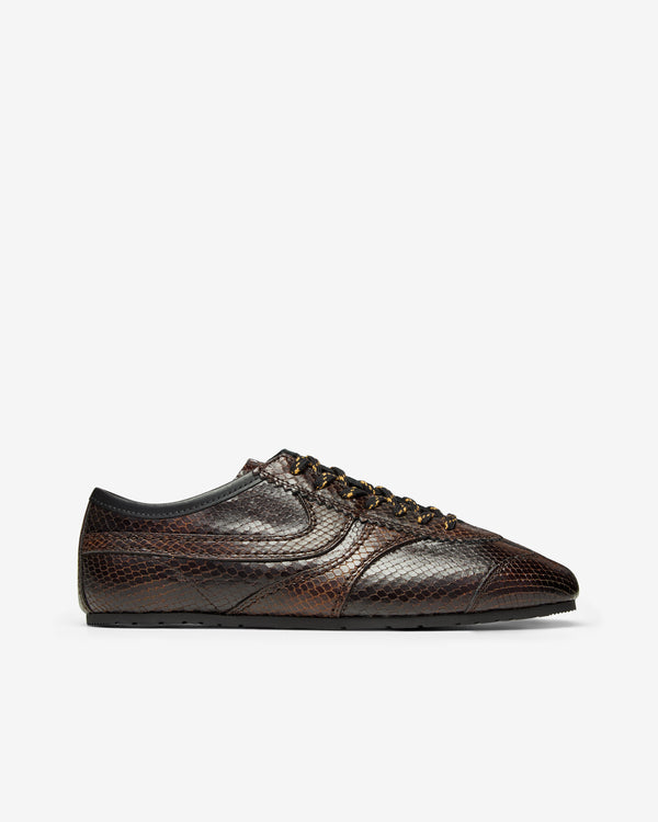 Dries Van Noten - Women's Snake-Embossed Sneakers - (Dark Brown)