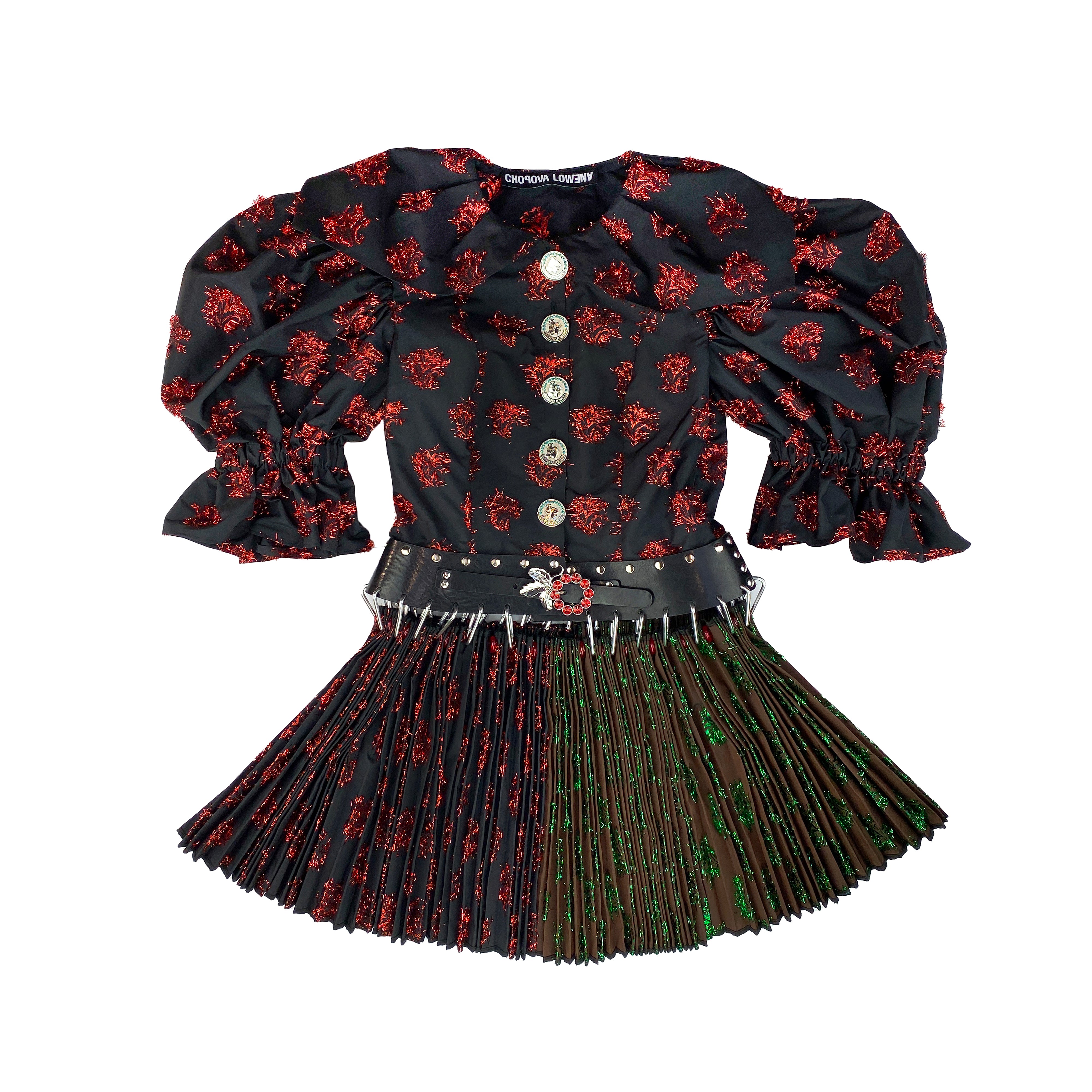 Chopova Lowena - Women's Harpsichord Dress - (Black/Red) – DSMNY E