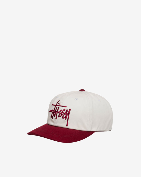 Stüssy - Low Profile Big Basic Snapback - (Natural/Red)