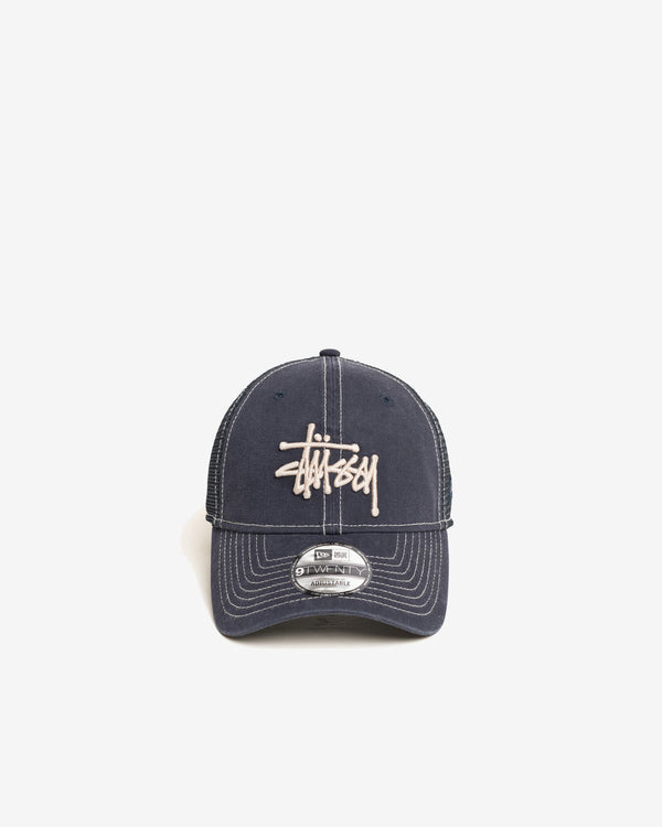 Stüssy - Men's Washed Basic Trucker Hat 9Twenty - (Navy)