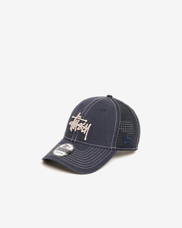 Stüssy - Men's Washed Basic Trucker Hat 9Twenty - (Navy)