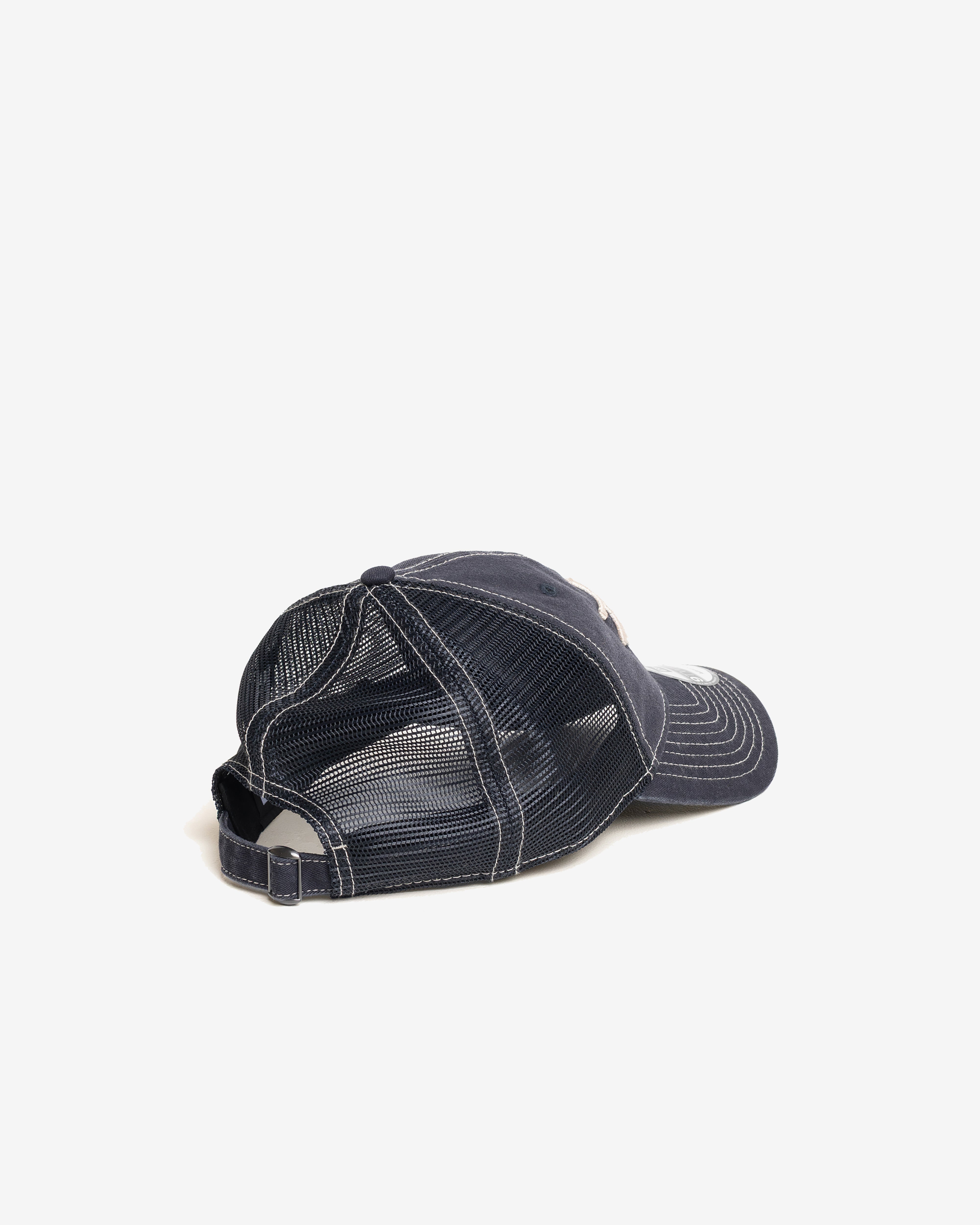 Stüssy: Men's Washed Basic Trucker Hat 9Twenty (Navy) | DSMNY E-SHOP