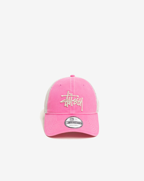 Stüssy - Men's Washed Basic Trucker Hat 9Twenty - (Pink)
