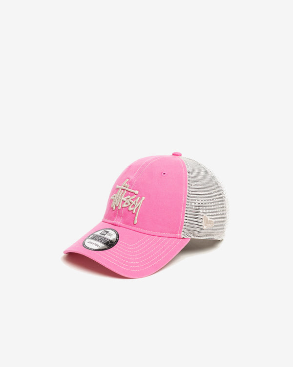 Stüssy - Men's Washed Basic Trucker Hat 9Twenty - (Pink)