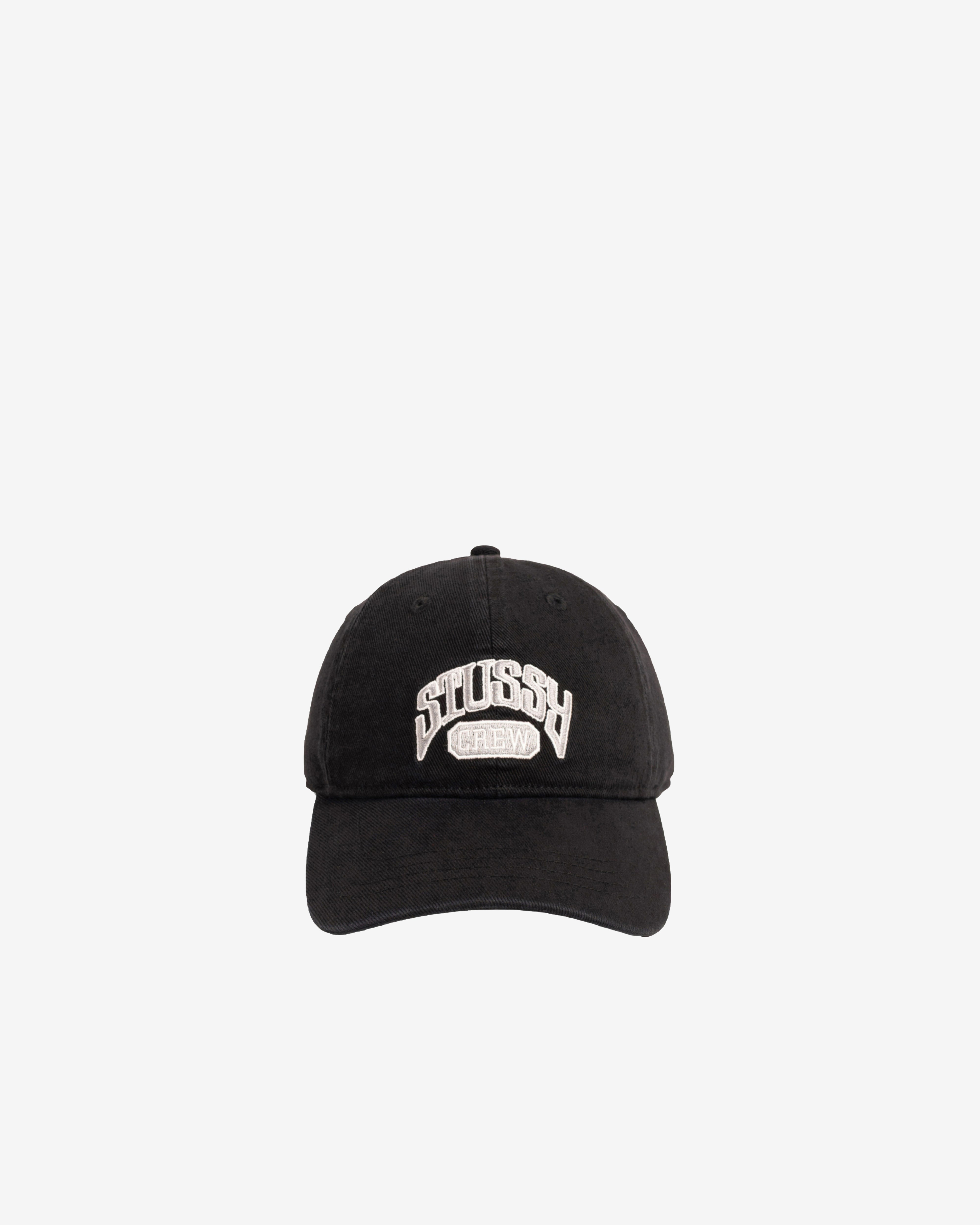 Stüssy: Low Profile Crew Strapback (Black) | DSMNY E-SHOP