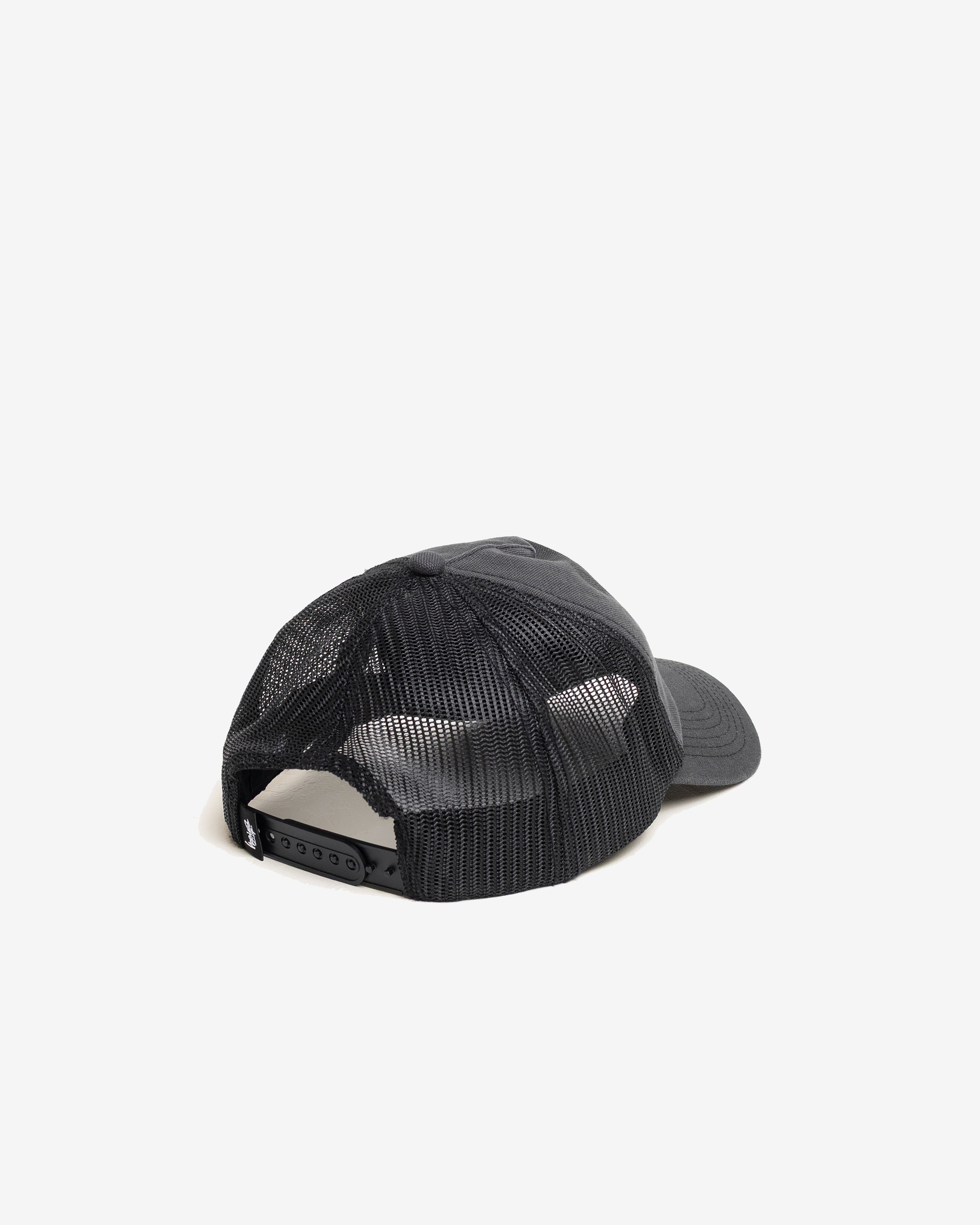 Stüssy: Men's Hc Ghost Logo Trucker (Black) | DSMNY E-SHOP