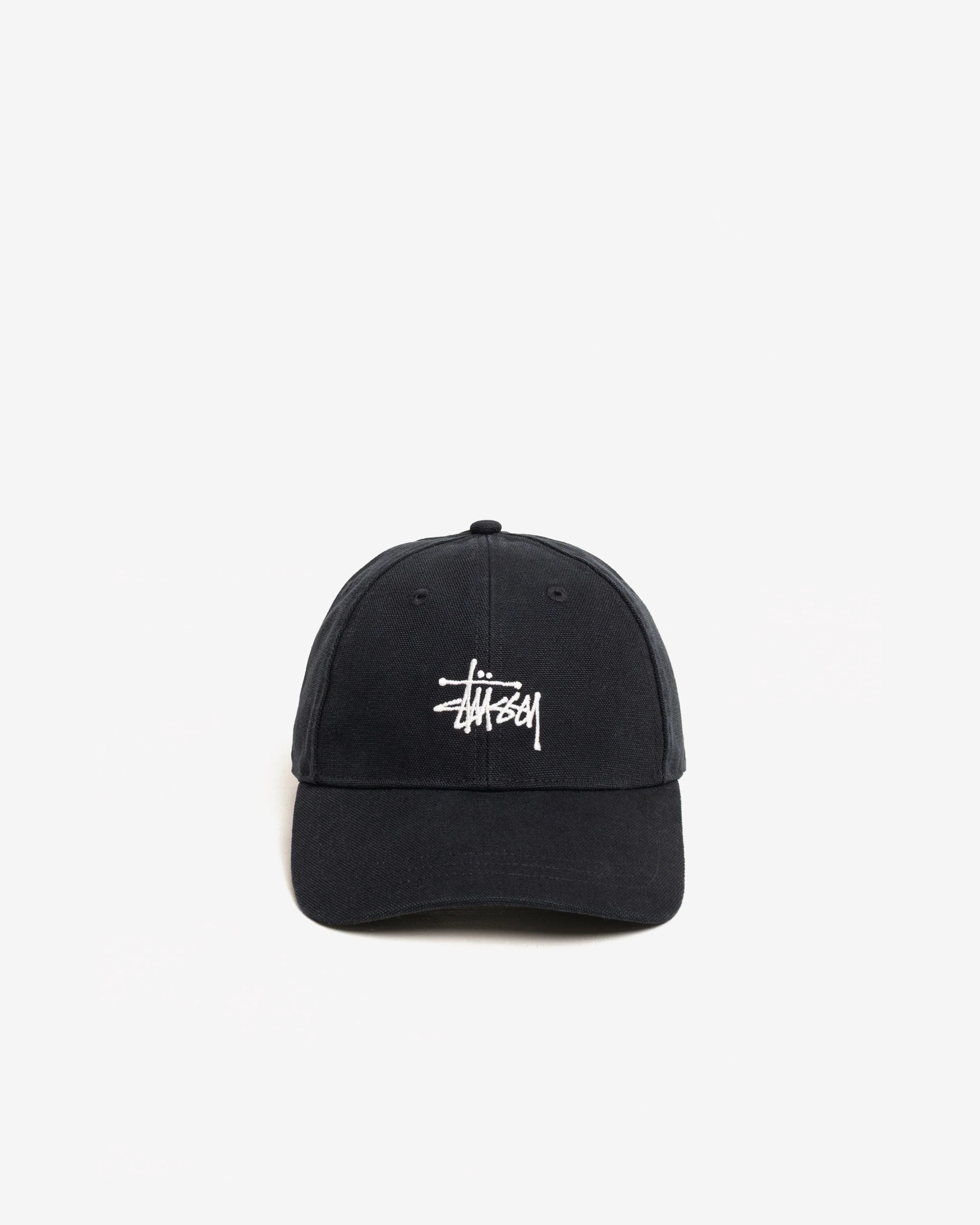 Stüssy: Men's Lp Basic Canvas Cap (Black) | DSMNY E-SHOP