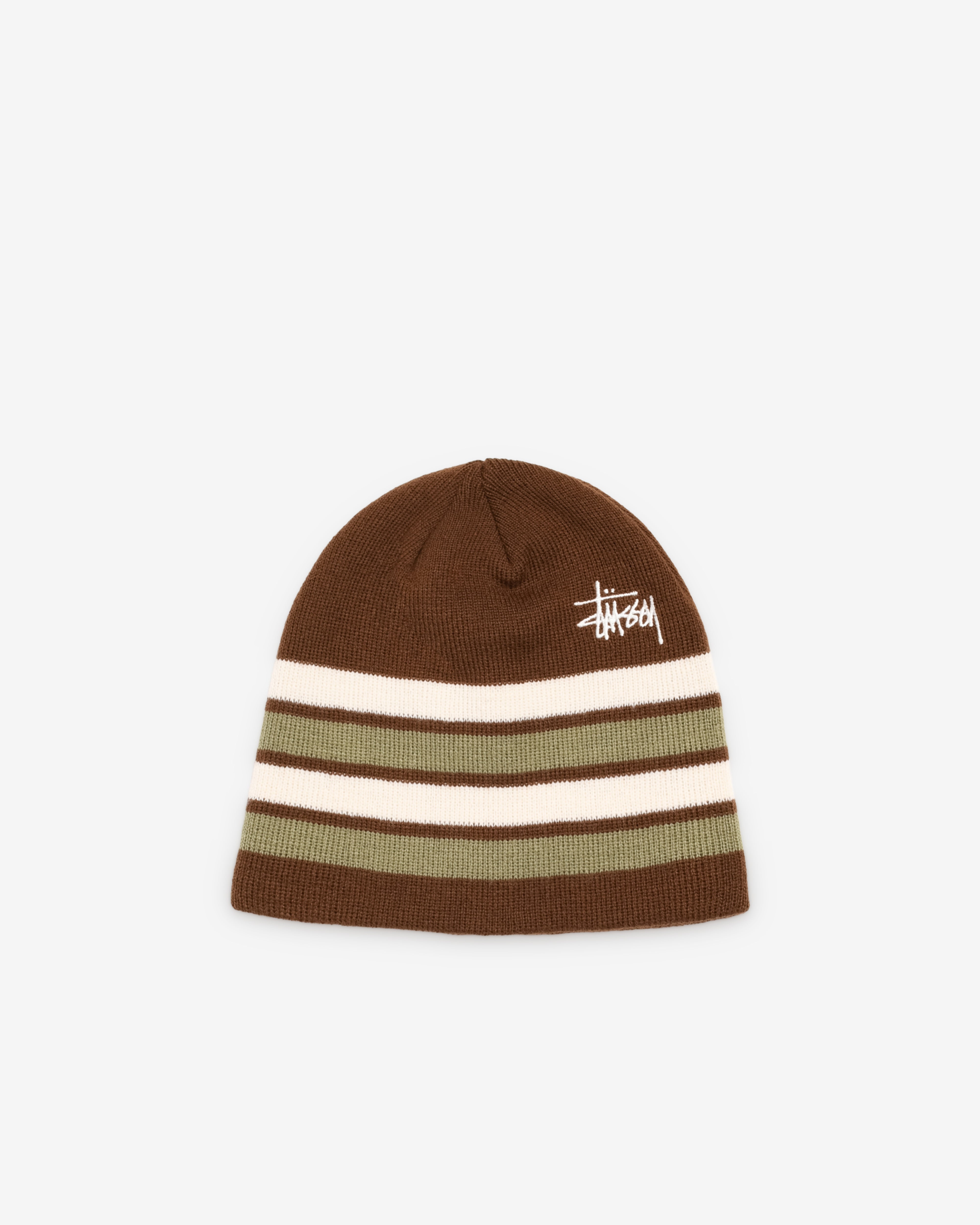 Stüssy: Skullcap Basic Striped (Brown) | DSMNY E-SHOP