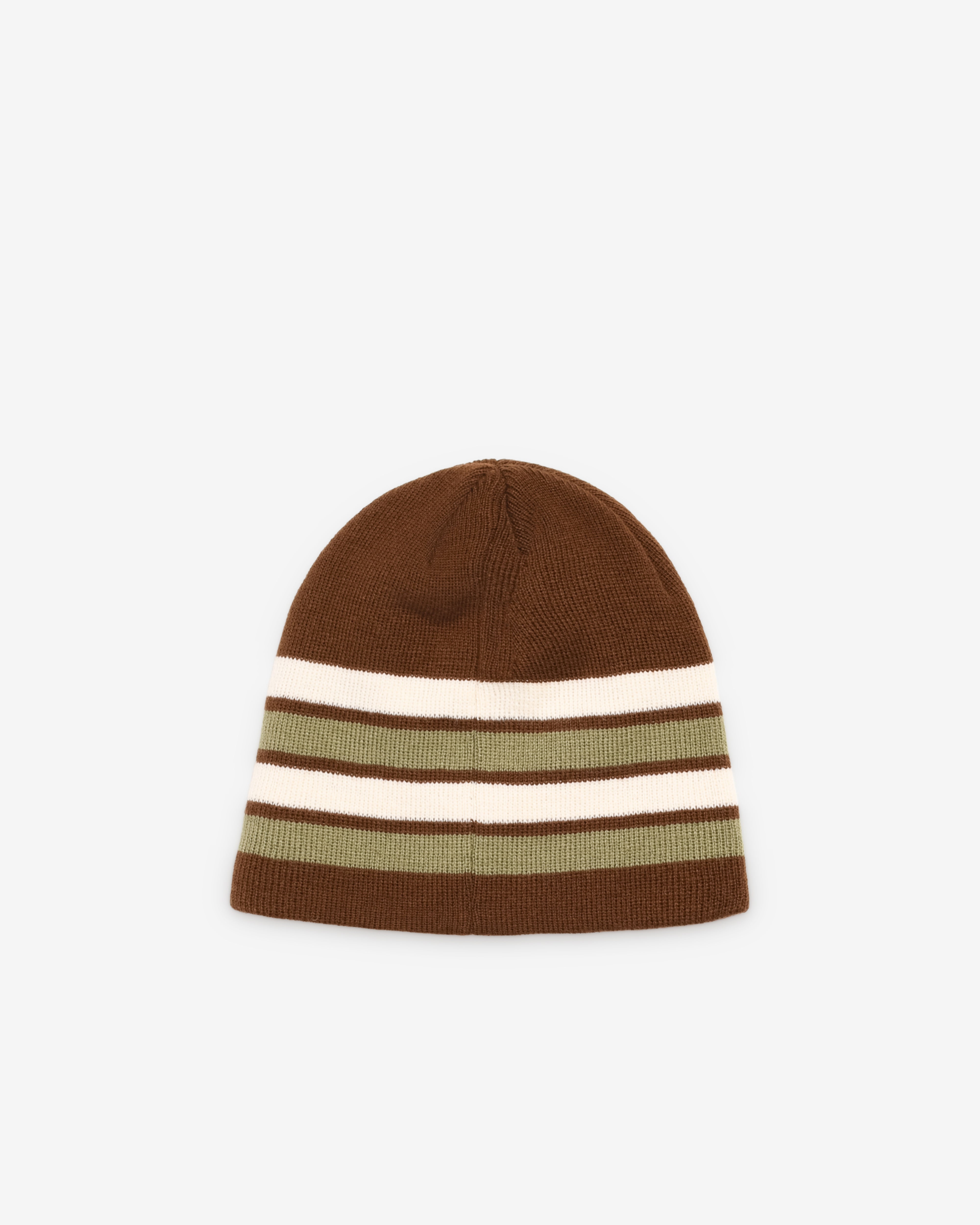 Stüssy: Skullcap Basic Striped (Brown) | DSMNY E-SHOP
