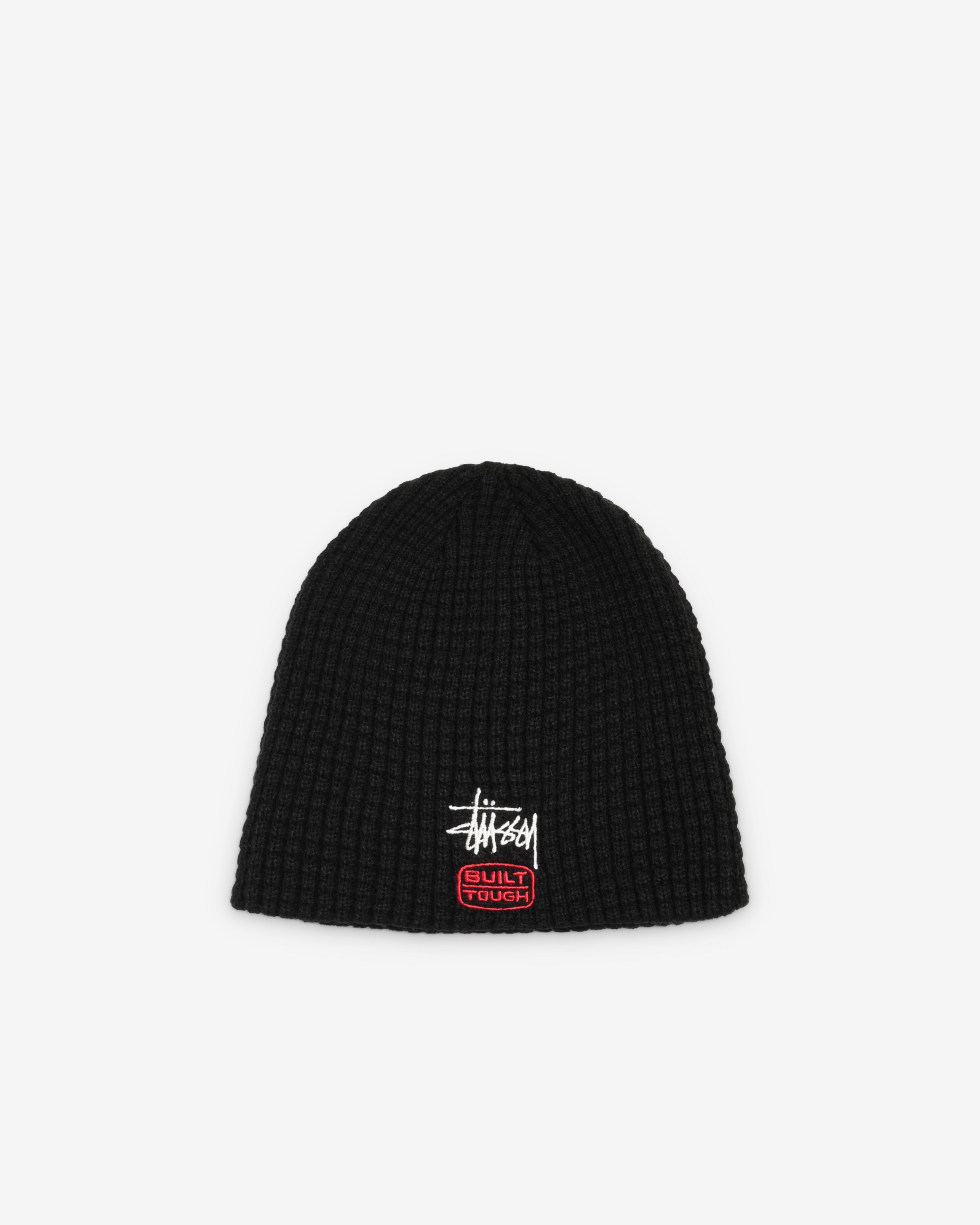 Stüssy: Waffle Skullcap Built Tough (Black) | DSMNY E-SHOP
