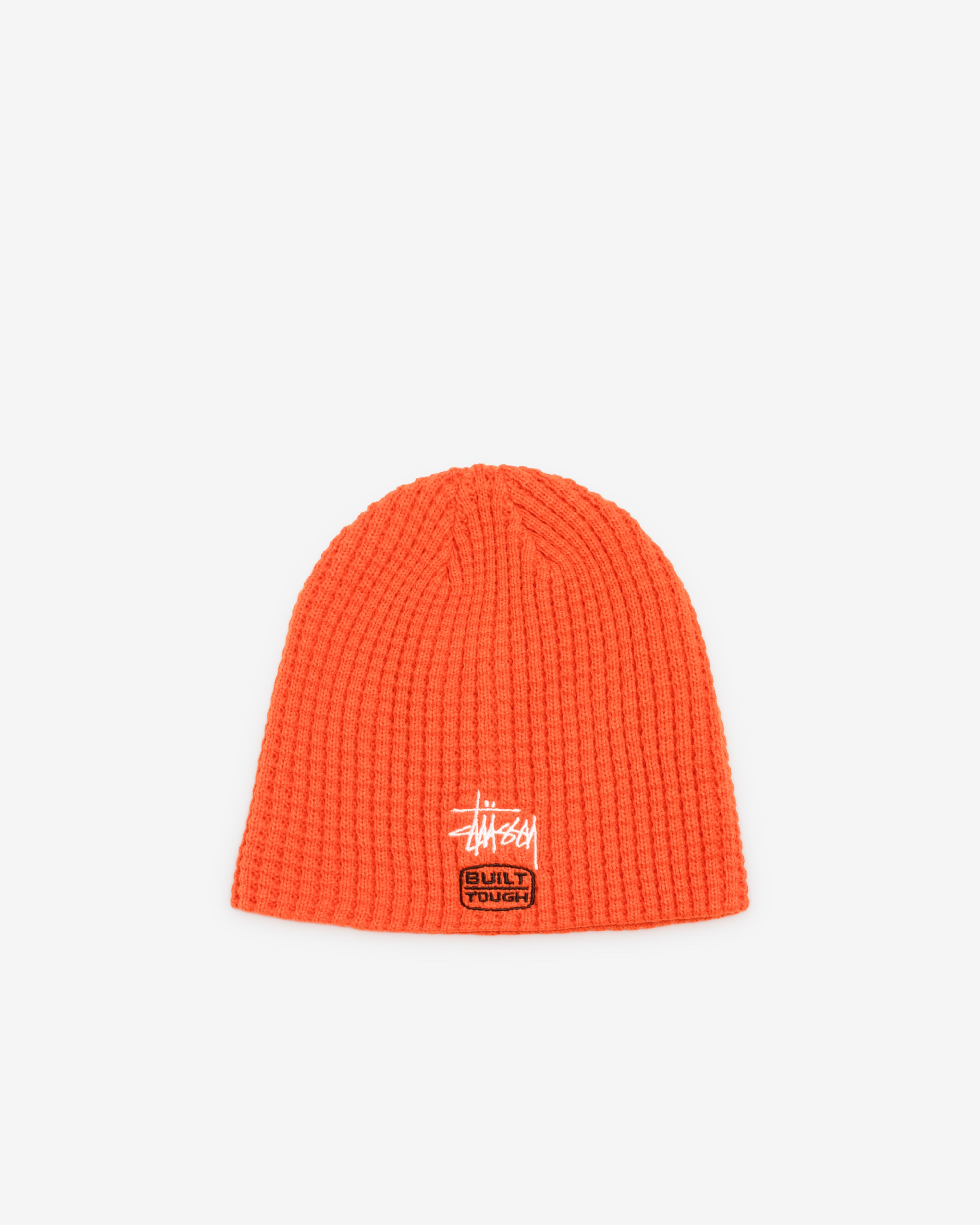 Stüssy: Waffle Skullcap Built Tough (Orange) | DSMNY E-SHOP