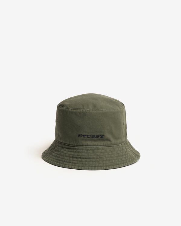 Stüssy - Men's Reversible Stock Bucket Hat - (Black/Olive)