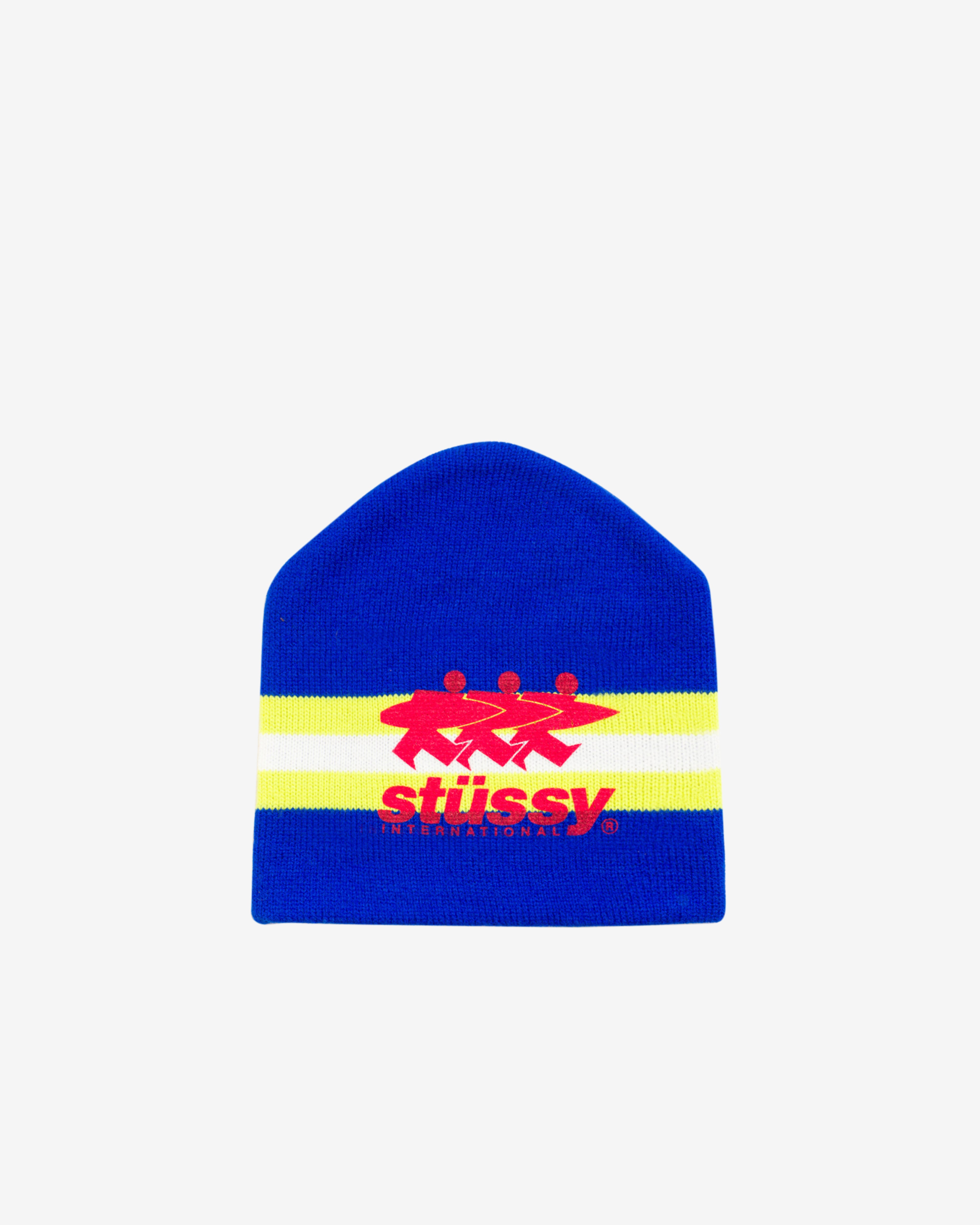 Stüssy: Men's Stripe Ski Beanie (Blue) | DSMNY E-SHOP