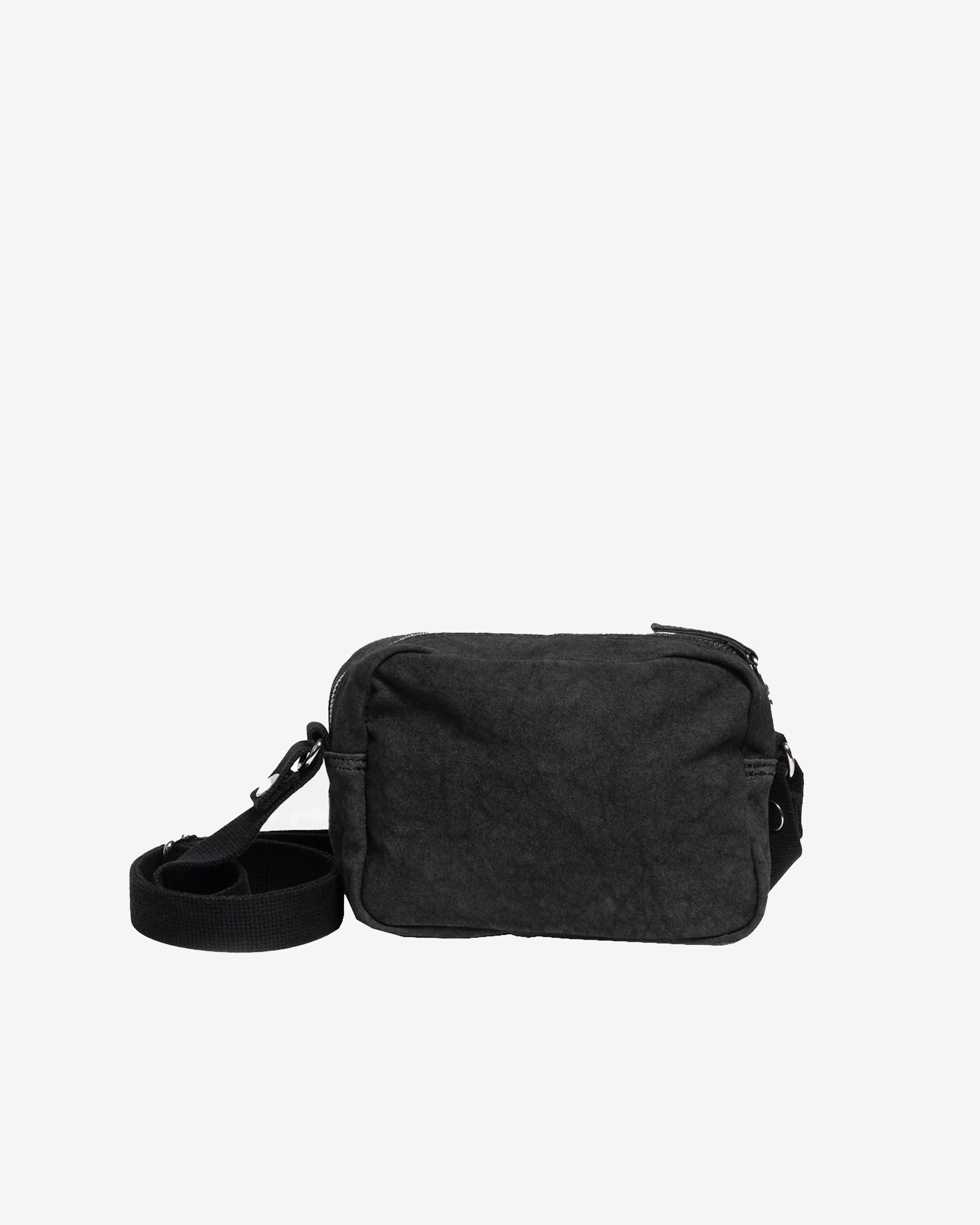 Stüssy: Men's Canvas Side Pouch (Washed Black) | DSMNY E-SHOP