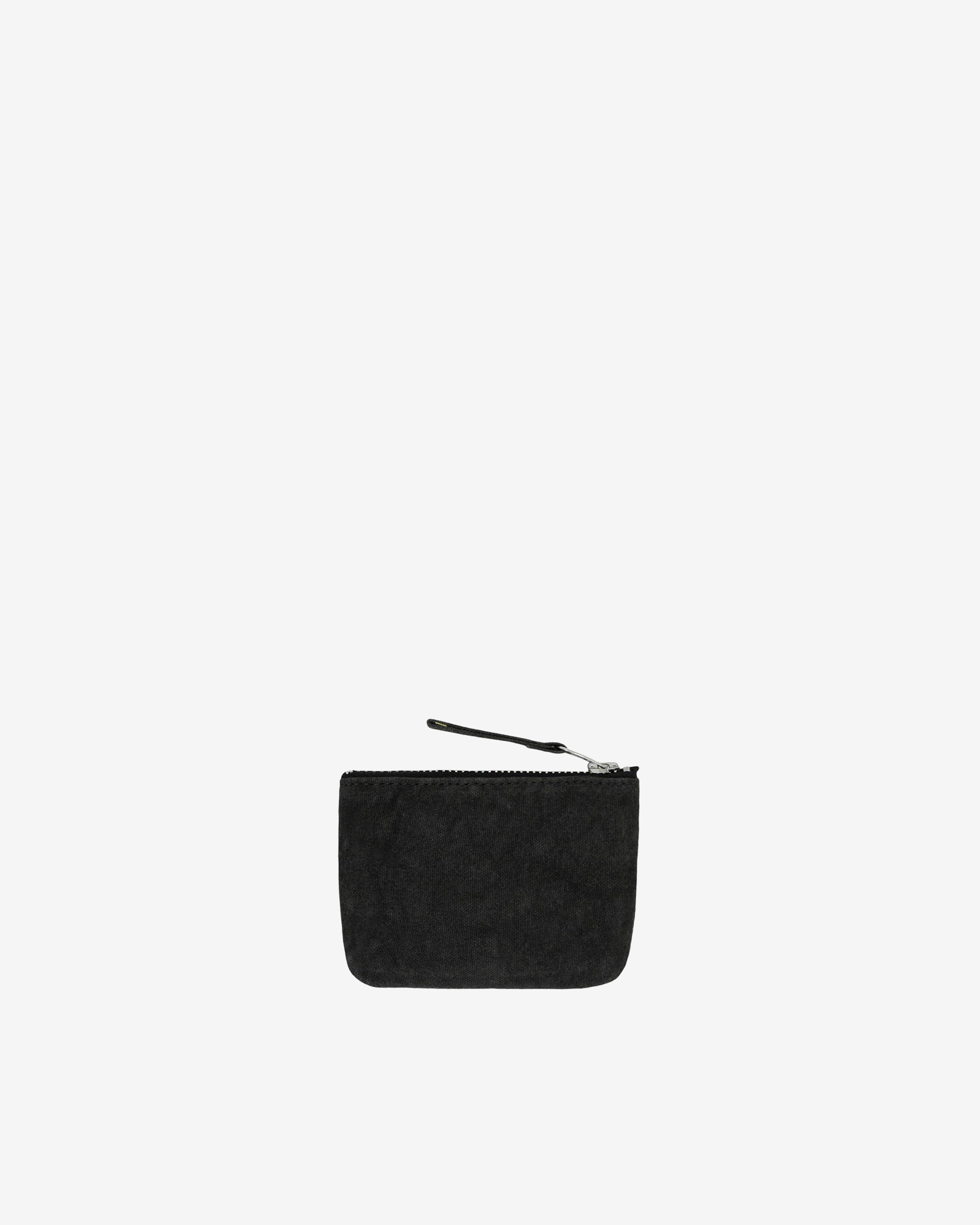 Stüssy: Men's Canvas Coin Pouch (Washed Black) | DSMNY E-SHOP