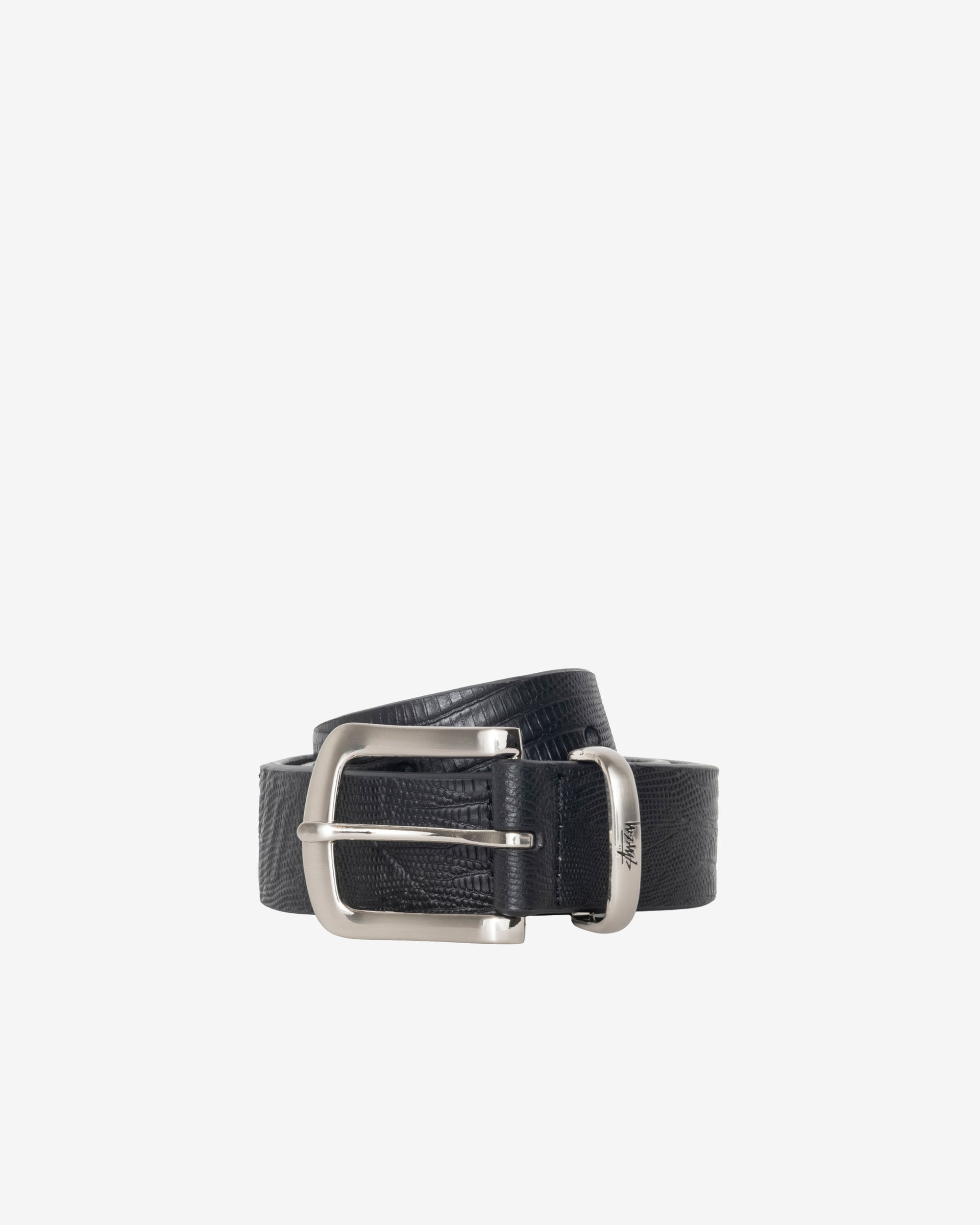 Stssy - Lizard Texture Underlay Belt - (Black) Stssy - Lizard Texture Underlay Belt - (Black)