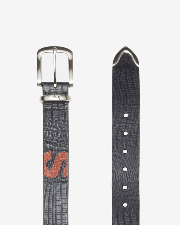 Stüssy - Lizard Texture Underlay Belt - (Black)