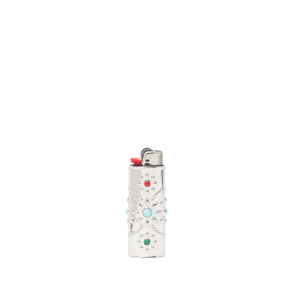 Stüssy - Metal Bejeweled Lighter Case - (Silver)