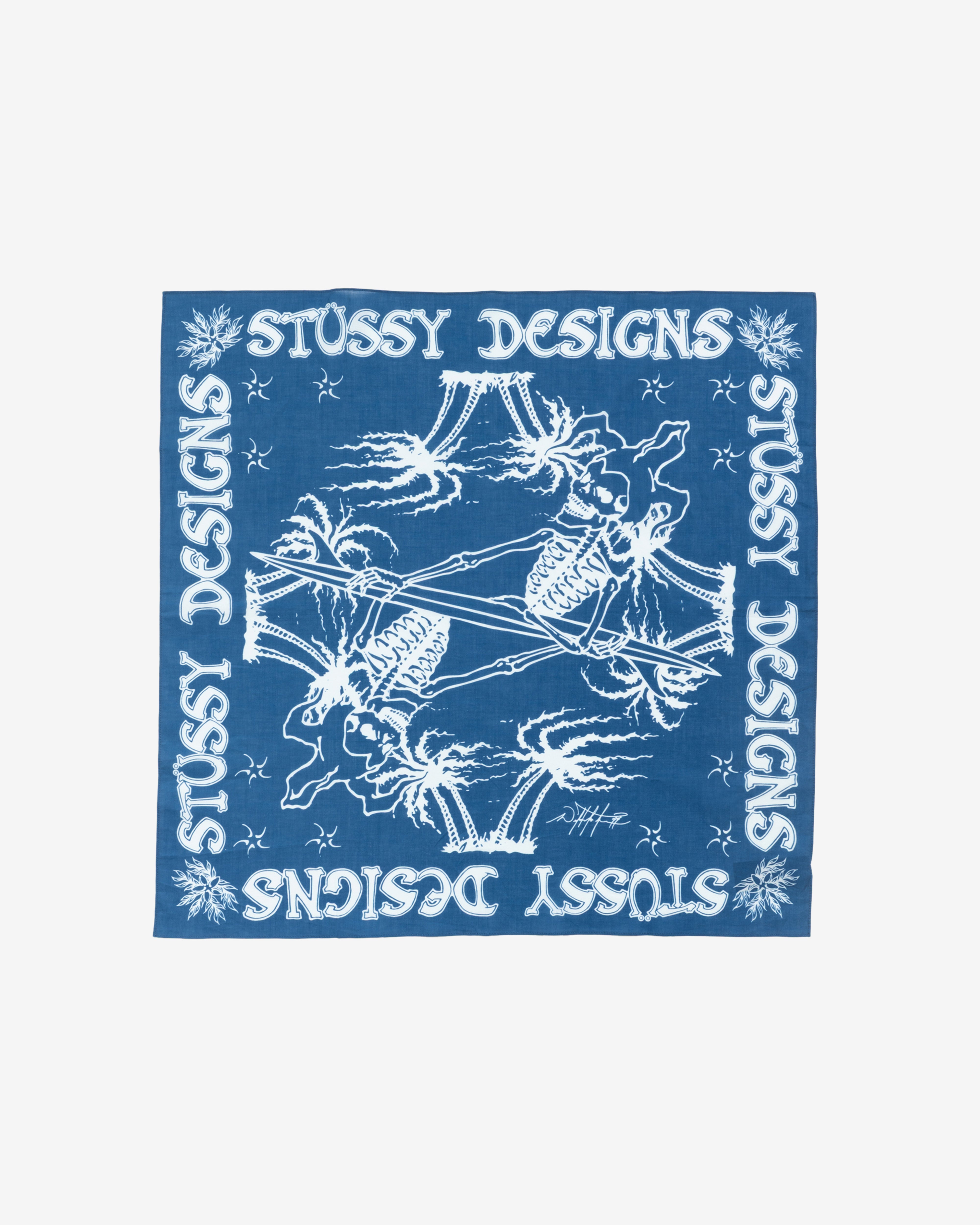 Stüssy: Men's Surf Joker Bandana (Blue) | DSMNY E-SHOP