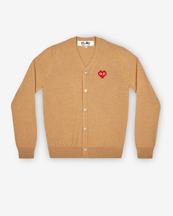 Play Comme des Garçons - Invader Men’s Cardigan - (Camel)