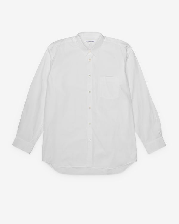 CDG Shirt Forever - Men's Wide Classic Shirt - (White Plain)