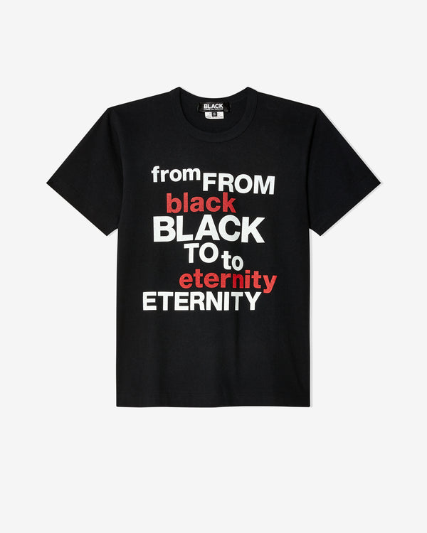 Black Comme des Garçons - Message T-Shirt - (Black)