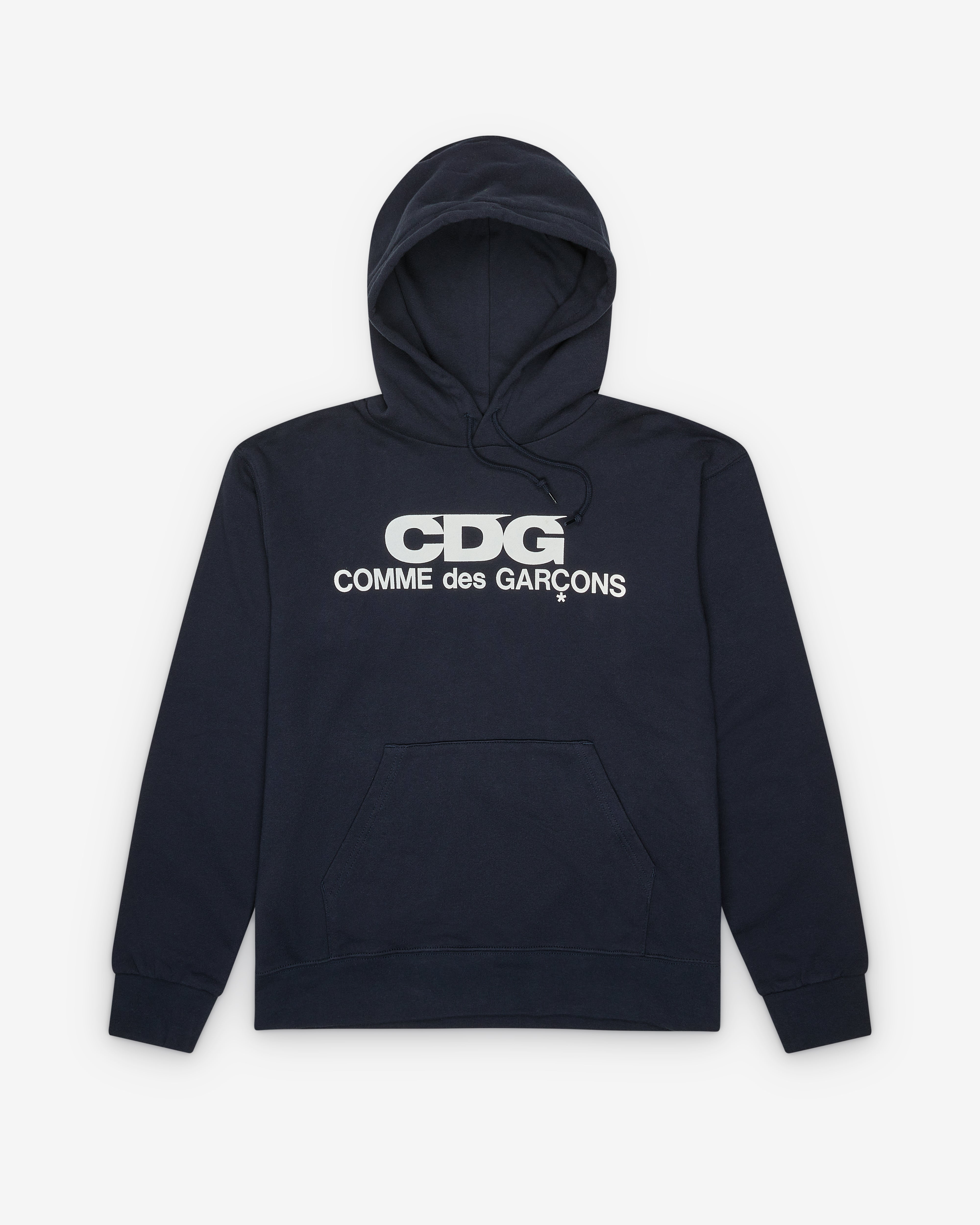 CDG: Logo Hooded Sweatshirt (Navy) | DSMNY E-SHOP