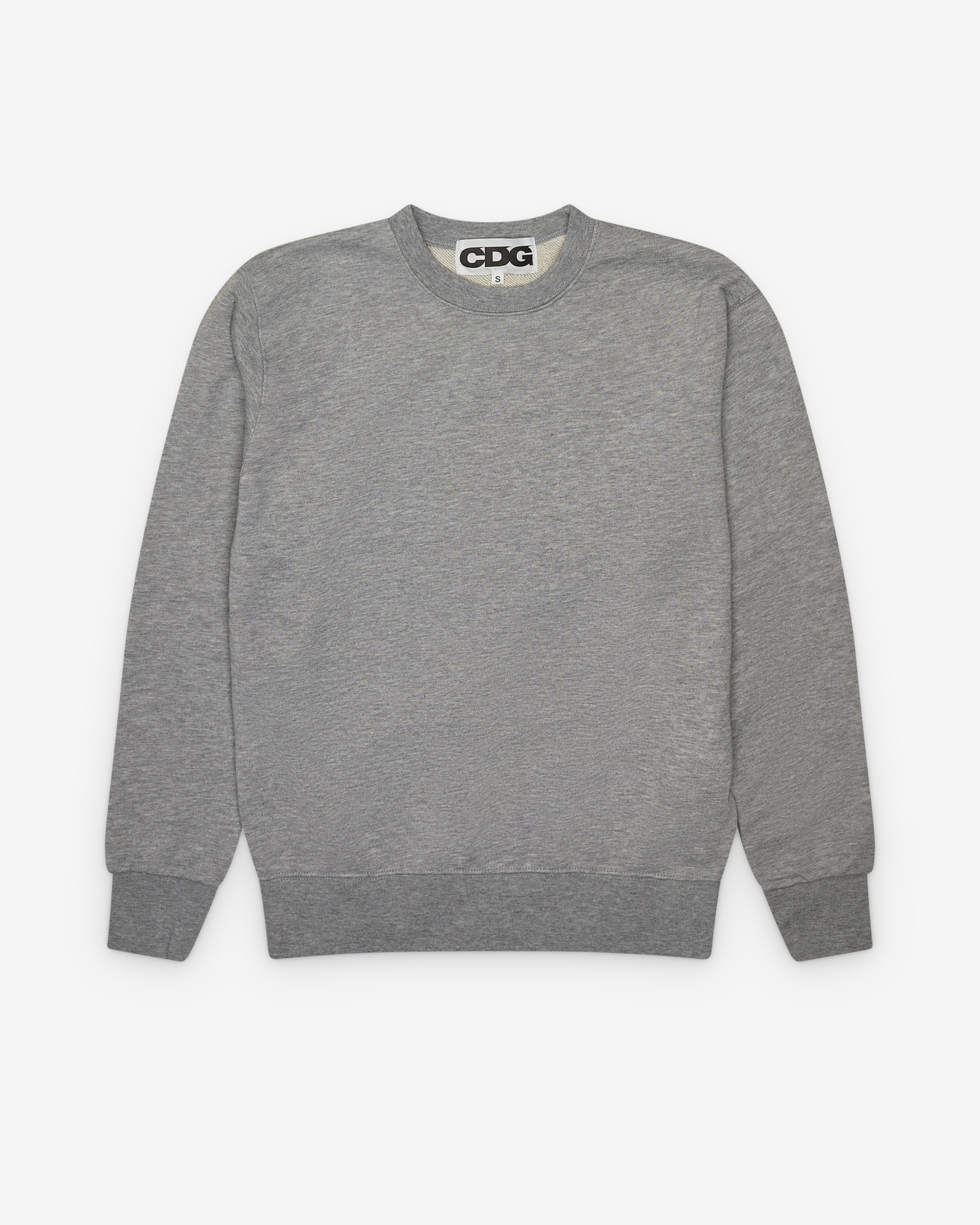 CDG: Logo Crew Neck Sweatshirt (Grey) | DSMNY E-SHOP