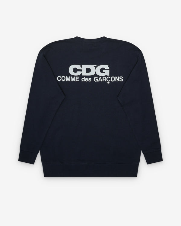 CDG - Logo Crew Neck Sweatshirt - (Navy)