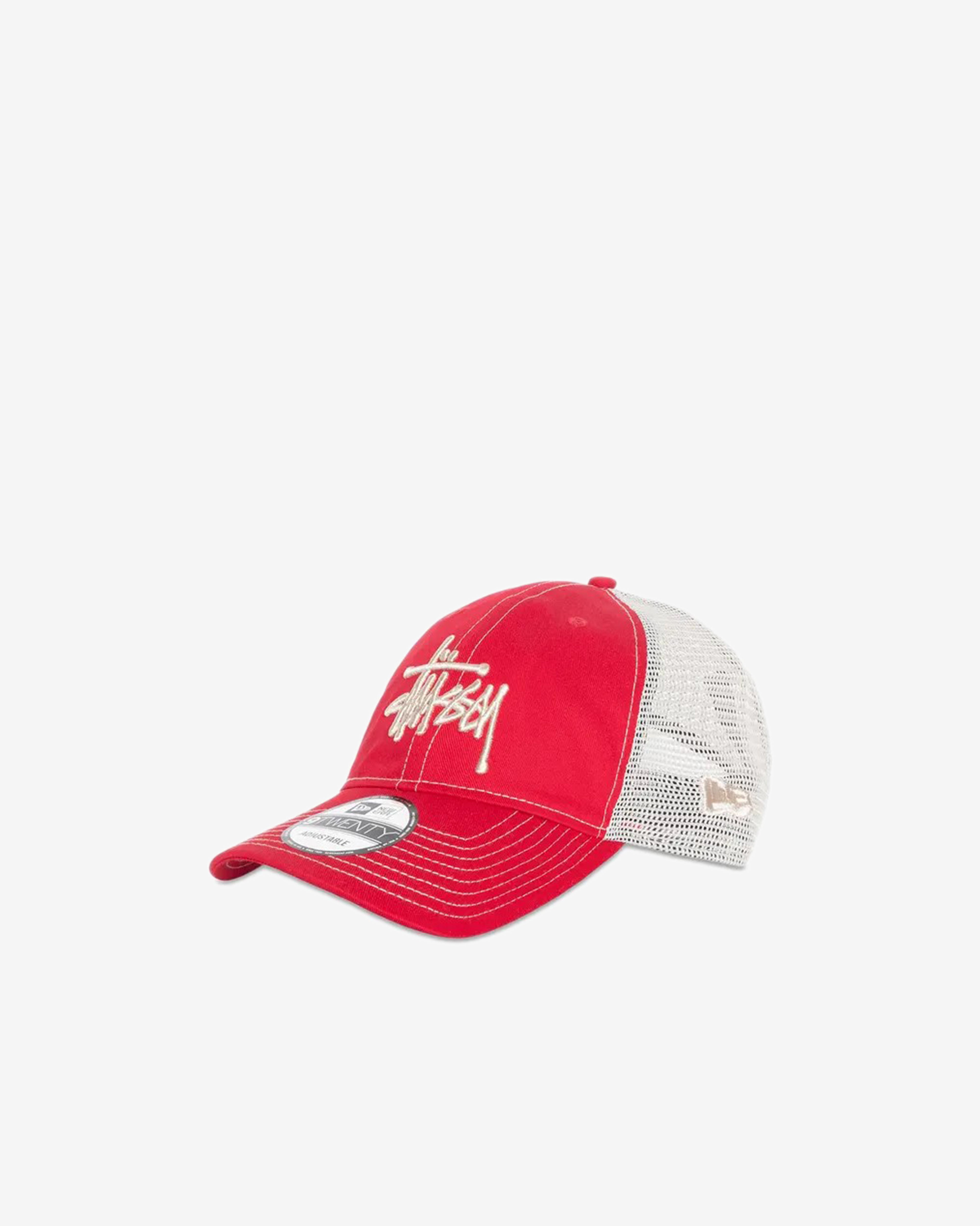 Stüssy: New Era 9Twenty Basic Trucker Cap (Red) | DSMNY E-SHOP
