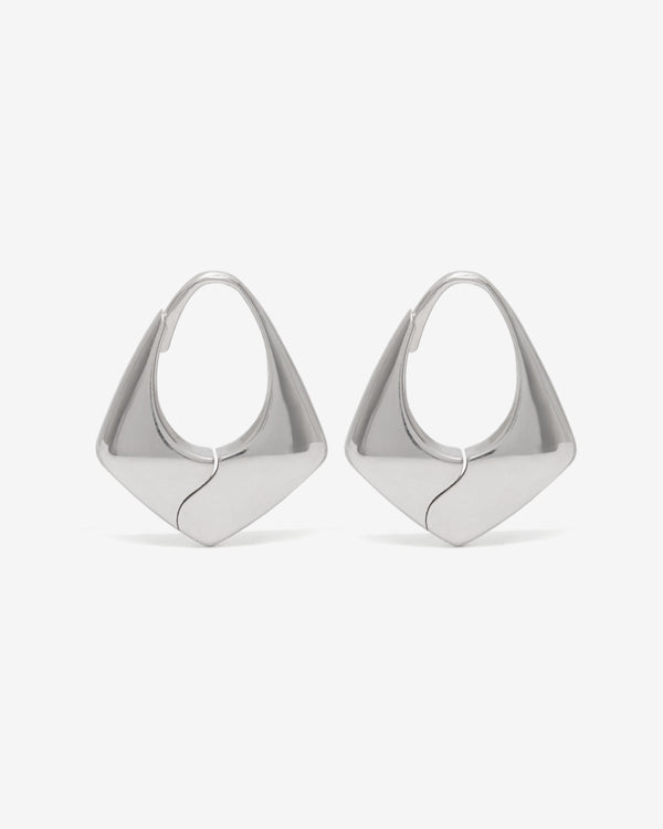Sophie Buhai - Women's Large Pyramid Hoops - (Silver)