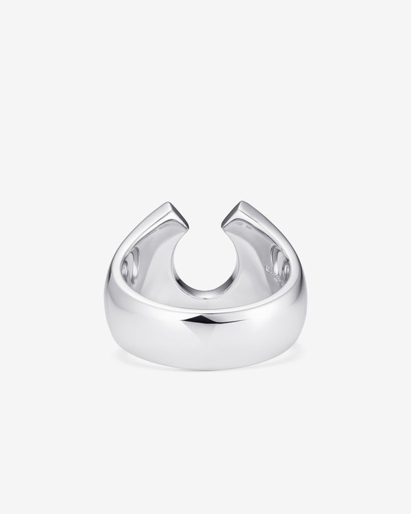 Tom Wood - Felix Ring Black Spinel - (Silver)
