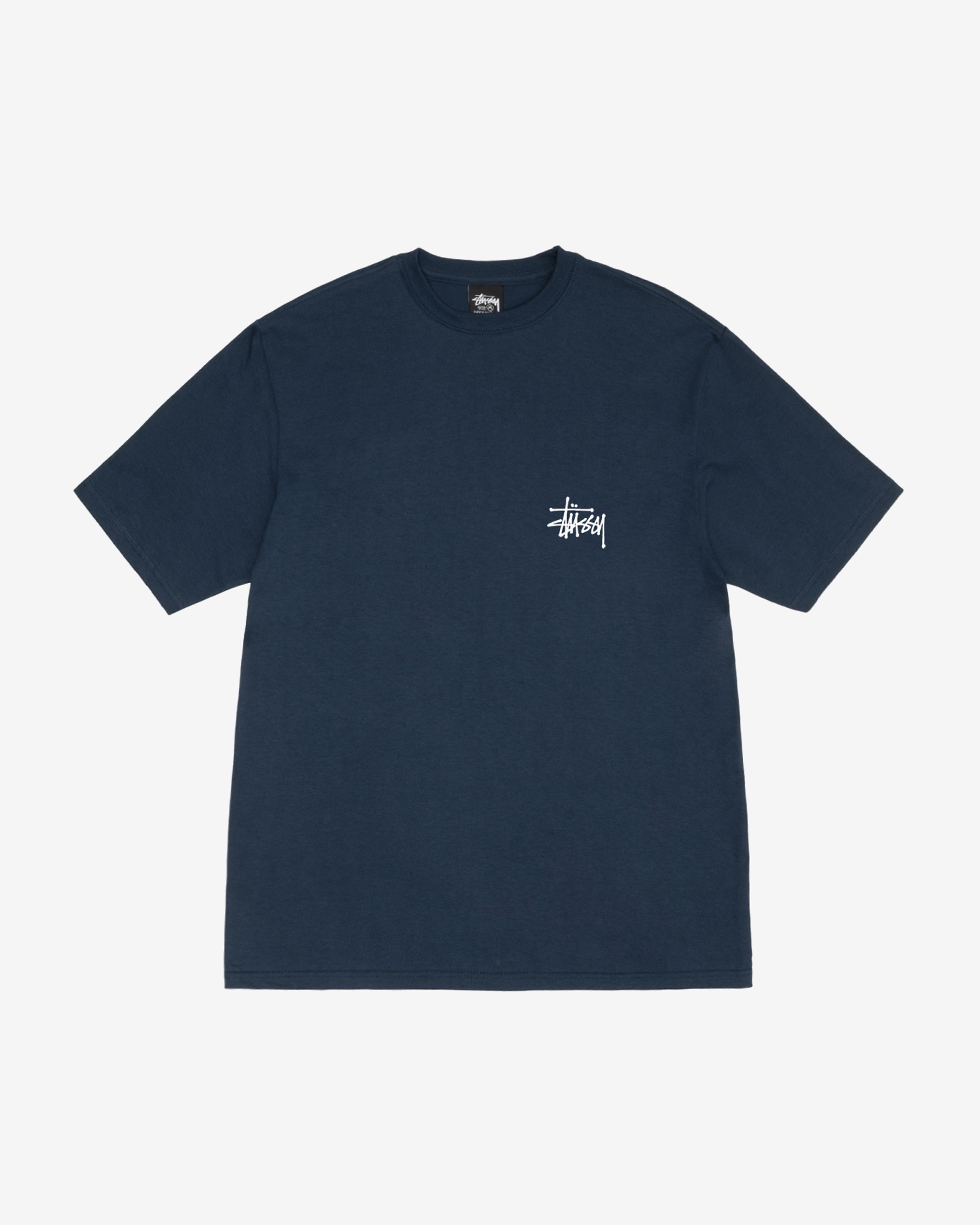 Stüssy: Men's Basic Stussy T-Shirt (Navy) | DSMNY E-SHOP