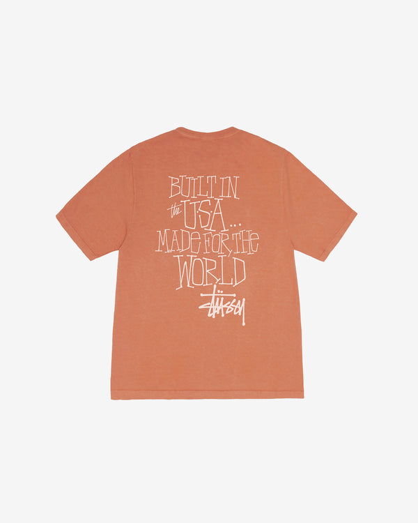 Stüssy - Men's Built In Usa Pig. Dyed T-Shirt - (Rust)